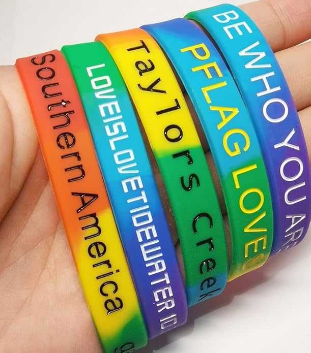 50 Custom Rubber Bracelets Personalized Silicone Wristbands Customized Bulk for Events, Support, Wedding, Awareness, Motivation Customizable