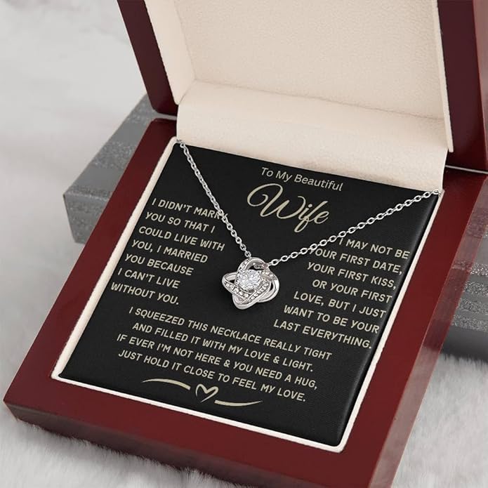 To My Soulmate Necklace For Women, Soul Mate Jewelry for Women, Future Wife Gifts, To My Wife Necklace from Husband, Gifts for Girlfriend, Pendant With Message Card