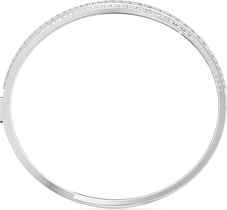 SWAROVSKI Twist Rows Crystal Bracelet Collection, Rhodium & Rose Gold Tone Finish, Clear Crystals