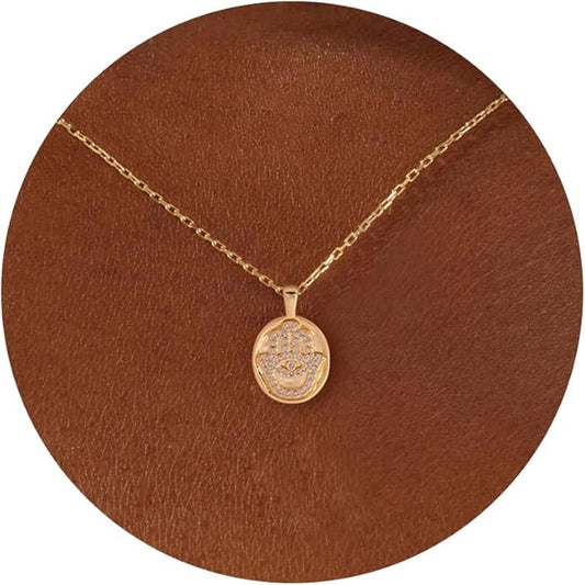 Gold Necklace for Women-14K Gold Plated Bow,Dragon,Shell, Palm Tree, Seahorse, Conch Shell,Sardines, Cowboy Boot,Bat,Bunny Pendant Beachy Jewelry for Women Gifts