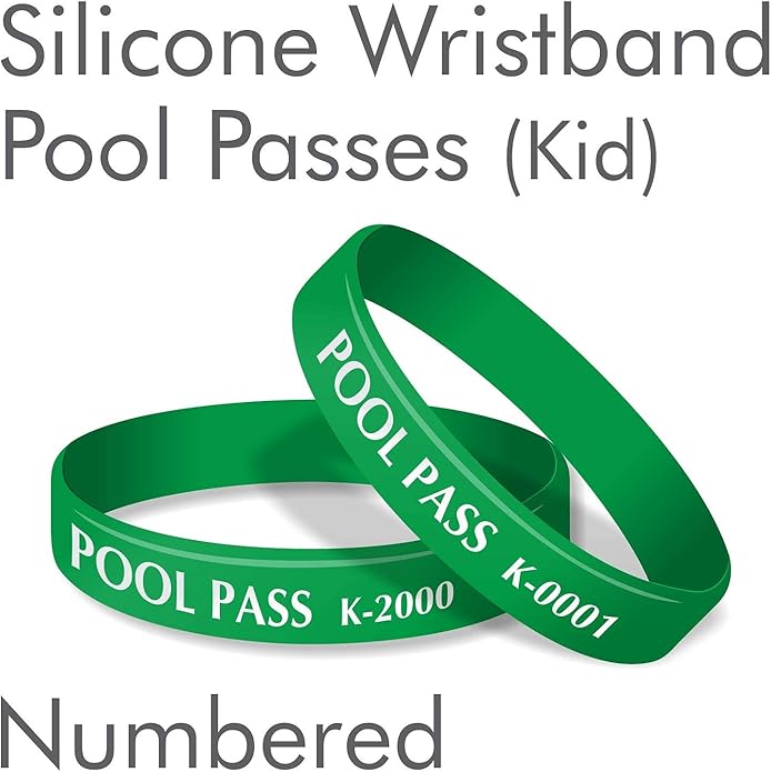 SmartSign Kids Pool Pass Silicone Wristbands