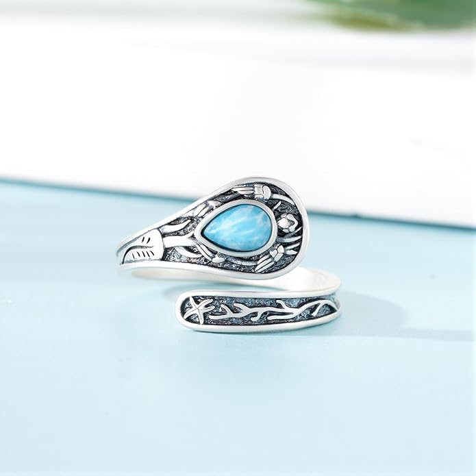 Spoon Rings for Women 925 Sterling Silver Mushroom/Phoenix/Snake/Cardinal/Octopus/Tree of Life/Sunflower/Highland Cow/Dragonfly/Dragon/Horse/Sea Turtle/Frog Rings