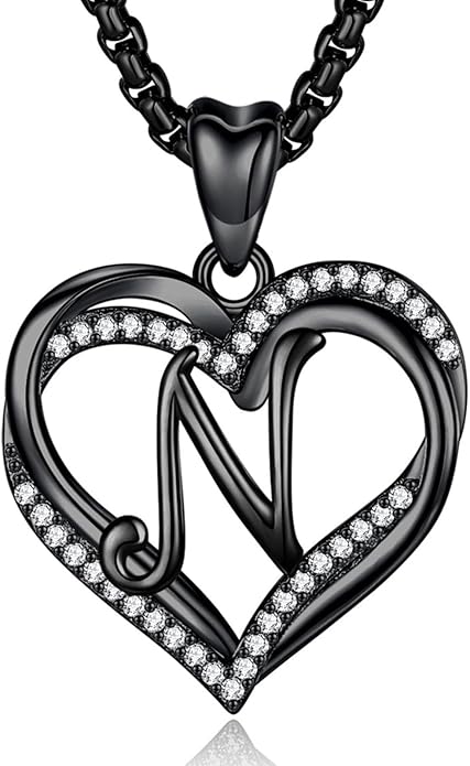 INFUSEU Unique Initial Necklaces for Women Girls Small Heart Letter Jewelry, Meaningful Personalized Gifts