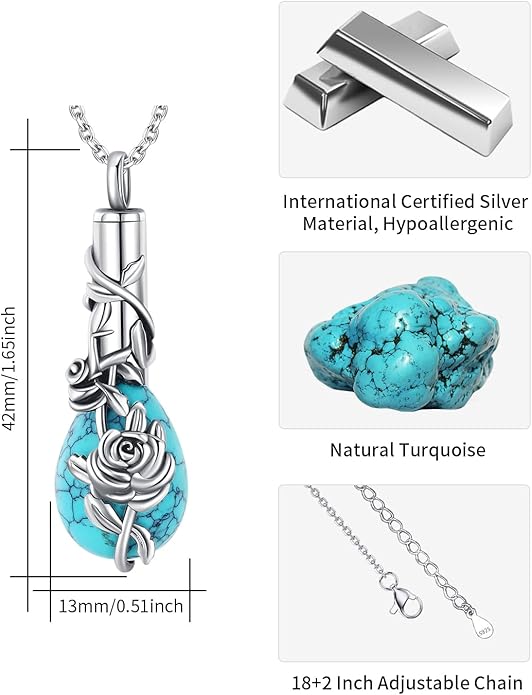 BDL Genuine Turquoise Jewelry for Women, Sterling Silver Earrings and Necklaces for Women, Leverback Dangle Drop Earrings Jewelry…