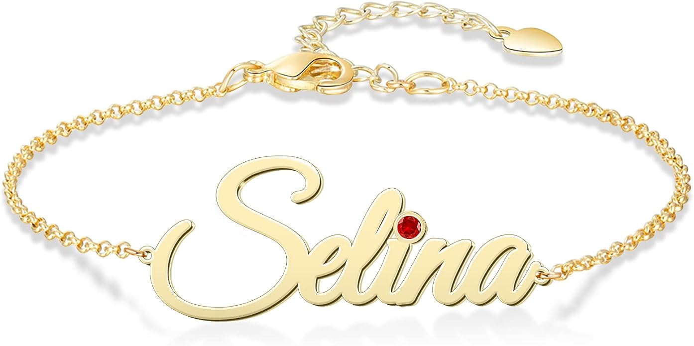 LucySky Custom Bracelets with 2 Names for Women, 925 Sterling Silver Adjustable Personalized Name Anklet, Custom Bracelets Summer Beach Jewelry Dainty Gifts for Wife, Sister, Friends