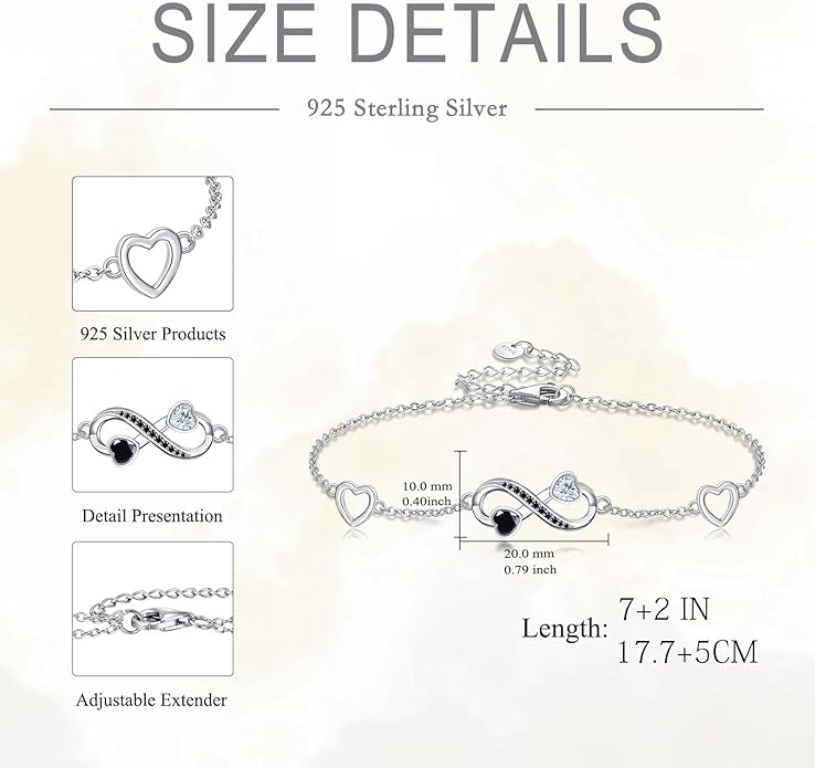 Mustard Seed Cross/Paw Print/Butterfly/Sunflower/Compass/Moss Agate Bracelet for Women 925 Sterling Silver Graduation Link Bracelet Jewelry for Women
