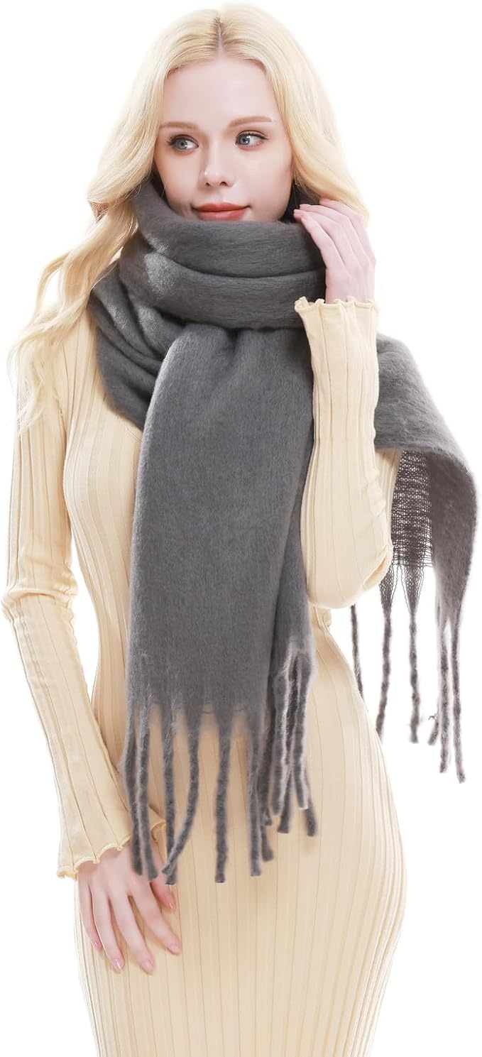 RIIQIICHY Chunky Scarf for Women Winter Warm Thick Scarves Oversized Blanket Scarf