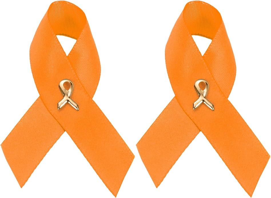 1/2/5/10/25/50/100pcs Satin Awareness Ribbon Pins (Pick your color), for Cancer & Disease Awareness, Bulk Quantities for Fundraising, Events, Gift Giving