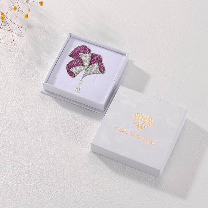 Flower Brooch Pin - Rhinestone Flower Pin 18k Gold Plated - Thanksgiving Day, Birthday, Wedding Gifts for Mom, Wife