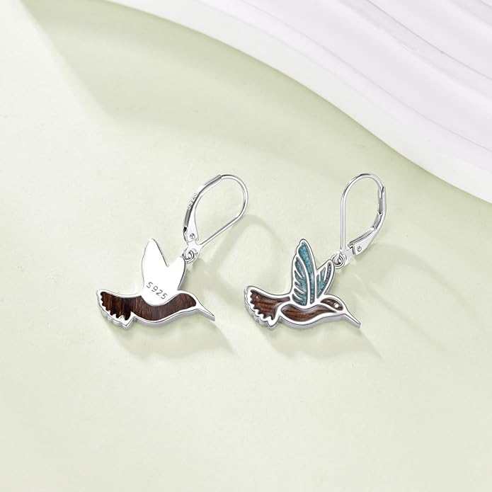 YFN Hummingbird Earrings Bird Dangle 925 Sterling Silver Jewelry Gifts for Women