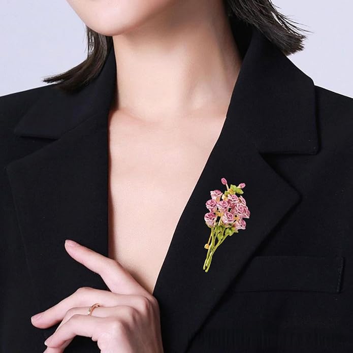 la luen Brooch Pins For Women Fashion Elegant Brooches Lapel Badges Coat Sweater Scarves Shawl Dress Accessory Wedding Party Prom Jewelry