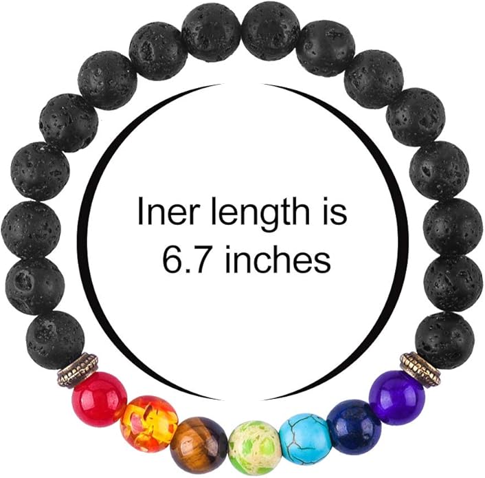 M MOOHAM Natural Stone Bracelets for Men - 8mm Tiger Eye, Matte Agate, Lava Rock - Teen Boys Gifts for Birthday, Anniversary, Christmas