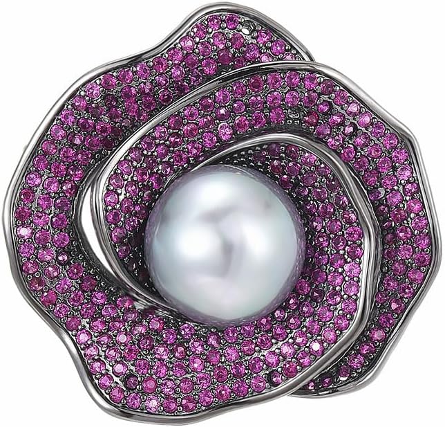 UNVAK Rhinestone Flower Brooch - Crystal Flower Pin for Women - Valentine's Day & Mother's Day Gift