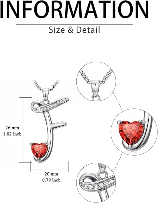 Christmas Gifts for Women Alphabet A to Z Initial Birthstone Pendant Necklaces for Women - 18k White Gold Plated Personalized Name Jewelry Valentine Mothers Day Birthday Gifts for Women Her Girlfriend