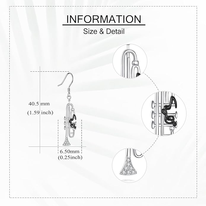 DNA Music/DNA/Piano/Moth/Sunflower/Trumpet Earring 925 Sterling Silver Astronaut/Raccoon/Moth/Sunflower Jewelry for Women