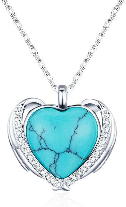BDL Genuine Turquoise Jewelry for Women, Sterling Silver Earrings and Necklaces for Women, Leverback Dangle Drop Earrings Jewelry…