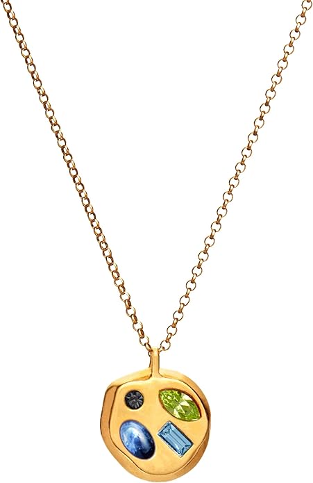Birthdate 14k Gold Necklace for Women - 16-20in Adjustable 14 Karat Gold Chain with Lobster Clasp - Cadenas de Oro 14k Puro Para Mujer, Ladies Jewelry Birthstone