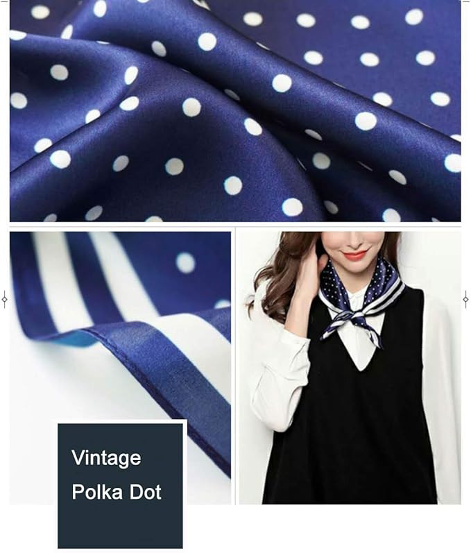 ANDANTINO 100% Mulberry Silk Square Scarf for Hair-25.6" X25.6'' Women Men Natural Silk Neckerchief Digital Printed Headscarf