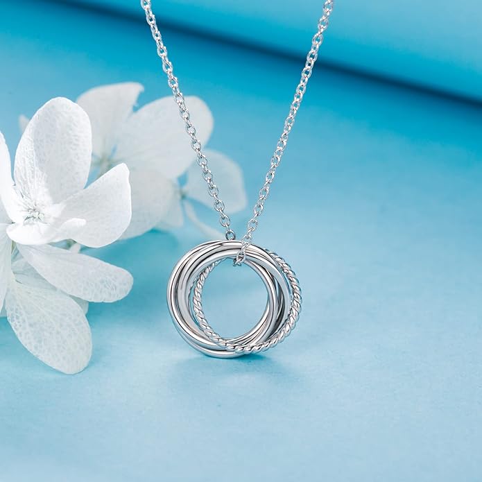 Birthday Gifts for Women Sterling Silver 30th 40th 50th 60th 70th 80th 90th Birthday Necklace For Her 3 4 5 6 7 8 9 Decade Jewelry 30 40 50 60 70 80 90 Years Old