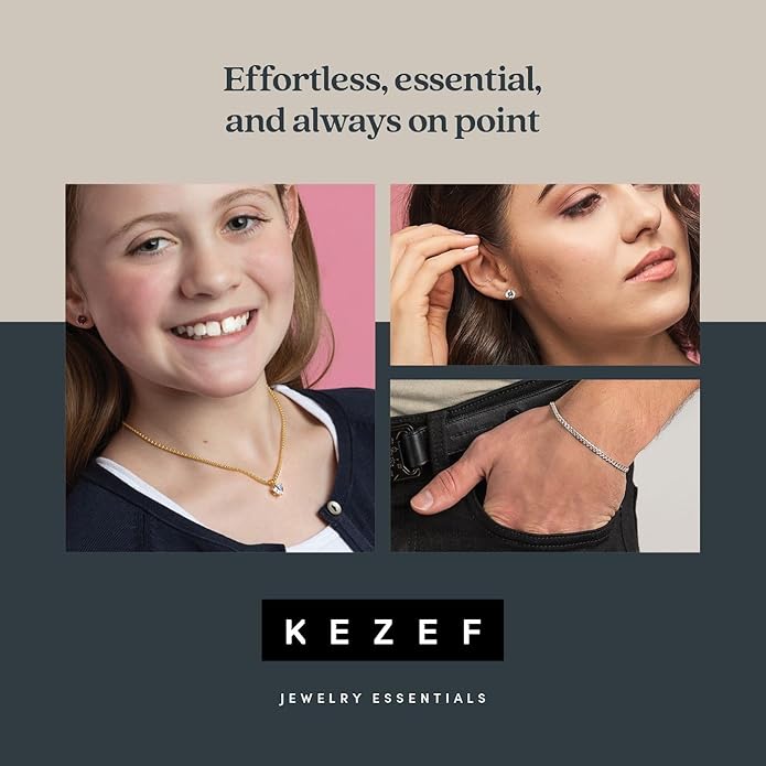 KEZEF Sterling Silver Ball Stud Earrings Hypoallergenic Earrings for Women | Available in Sterling Silver, Rose Gold, or 14K Gold Plated Silver (2mm-10mm)