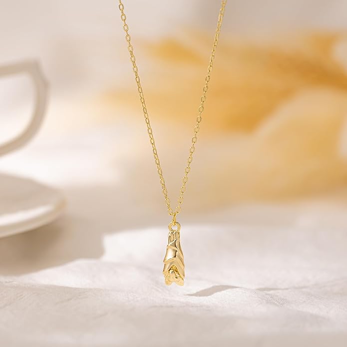Gold Necklace for Women-14K Gold Plated Bow,Dragon,Shell, Palm Tree, Seahorse, Conch Shell,Sardines, Cowboy Boot,Bat,Bunny Pendant Beachy Jewelry for Women Gifts