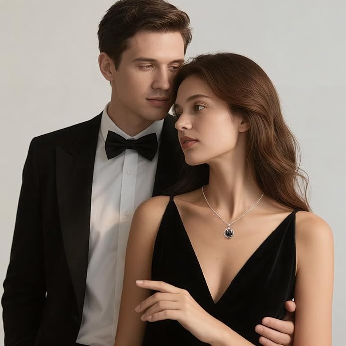 Iefil Anniversary Women Gifts - 10-11mm Tahitian Black Pearl & Fresh Water Pearl Necklace, Anniversary Birthday Gifts for Wife Girlfriend | Pearl Necklaces Gift for Her