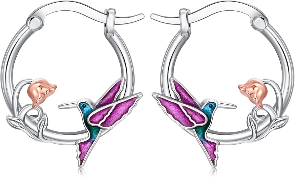 SeaTurtle dolphin Hummingbird Earrings for Women 925 Sterling Silver Sea Waves Earrings Ocean Huggie Hoop Sea Turtle dolphin Earrings Jewelry Gifts