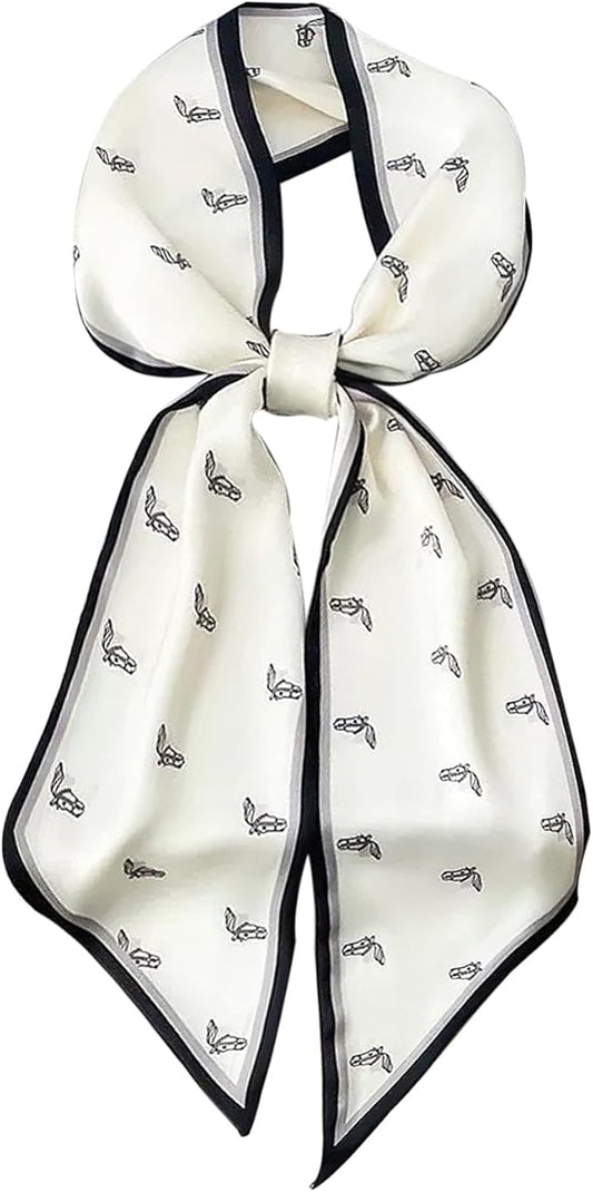 Hioyiwse Head Scarf Hair Neck Scarves For Women Purse Bag Scarfs For Handbags Silky Long Thin Satin Headscarf Fashion