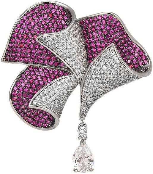 Flower Brooch Pin - Rhinestone Flower Pin 18k Gold Plated - Thanksgiving Day, Birthday, Wedding Gifts for Mom, Wife