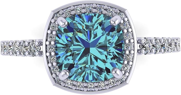 NANA Jewels Sterling Silver Engagement Rings for Women - Choose Simulated Morganite, Citrine, Aquamarine & More