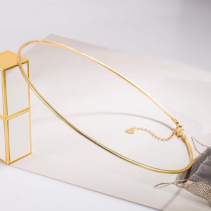 Women 925 Sterling Silver 2MM Solid Dome Collar Necklace Simple Fashion Golden 16 "18" 20 "+1.9 "Adjustable Length Choker Fine Jewelry Gifts