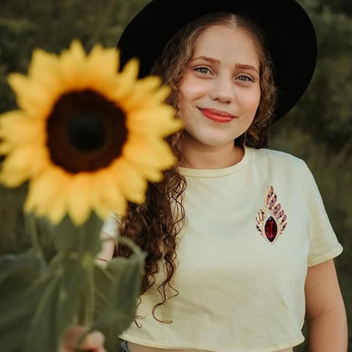 Rhinestone Feather Brooches for Women Men,Vintage Animal Peacock Pin Gold/Silver/Blue/ Crystal Diamond Lapel Pins Fashion Enamel Feather Leaf Brooch Elegant Dress Coat Pin Decor Wedding Christmas Birthday Jewelry