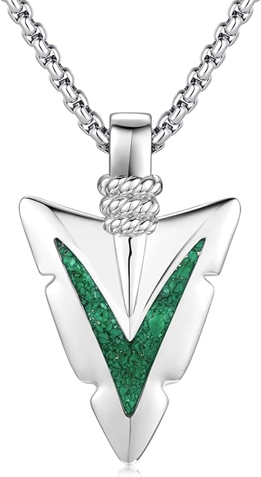 Arrowhead Necklace 925 Sterling Silver Arrow Pendant Necklace Jewelry Gifts for Men Women