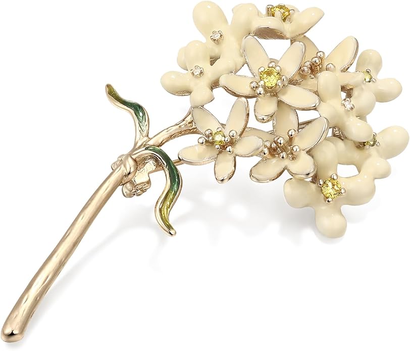 Irises Flower brooches and pins for women, Hand-driping Oil brooch pins inlaid with artificial crystals, SHE'S FREE STYLE JUST FOR YOU Green leaf safety pins enameled jewelry pins and brooches