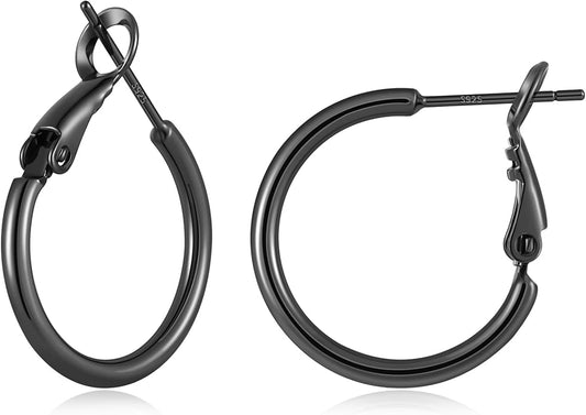Gacimy Gold Hoop Earrings for Women 14K Gold Plated, 925 Sterling Silver Post Hypoallergenic Earrings Hoops for Women
