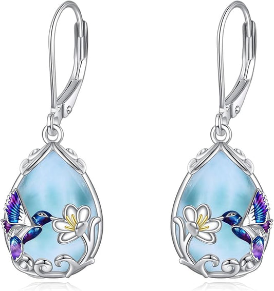 YFN Hummingbird Earrings Bird Dangle 925 Sterling Silver Jewelry Gifts for Women