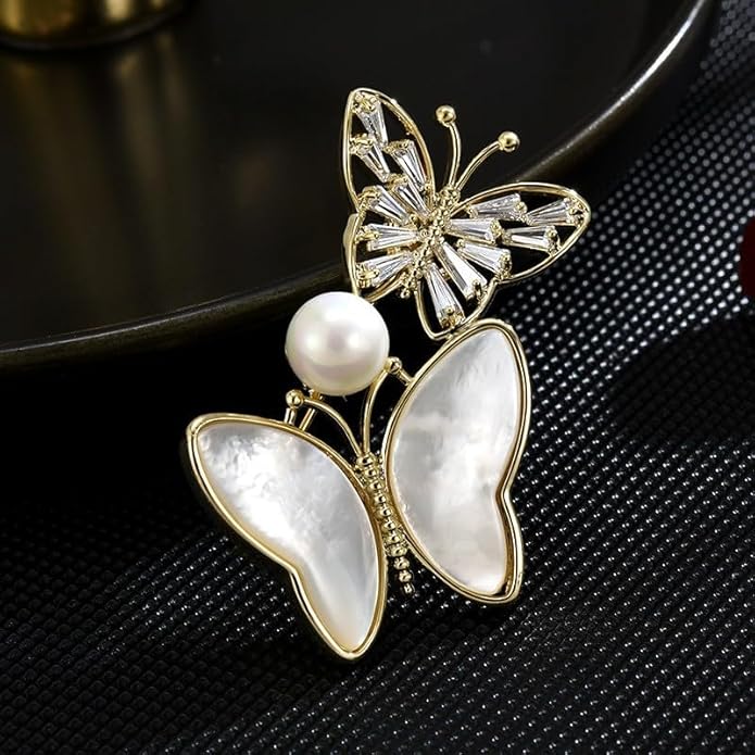 Animal Brooch Insect Bird Brooches Pearl Rhinestone Crystal Brooch 18k Gold-Plated Lapel Pins Jewelry Gifts Birthday Gifts for Women Men