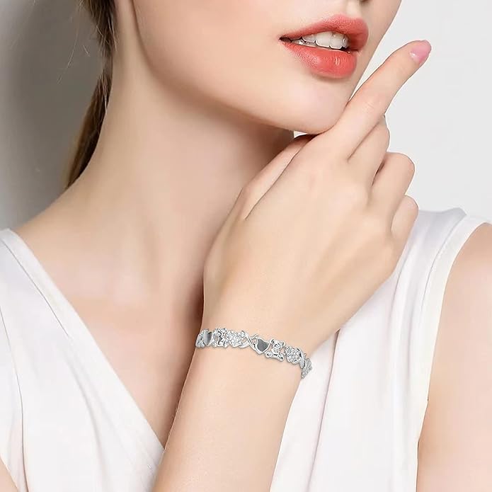 Gold Jewelry Sets for Women 18K Gold/Silver Filled Jewelry Necklace Set Wedding Bridal Fashion Jewelry Sets Women Accessories Bracelets Earrings and Rings Sweetheart Gifts