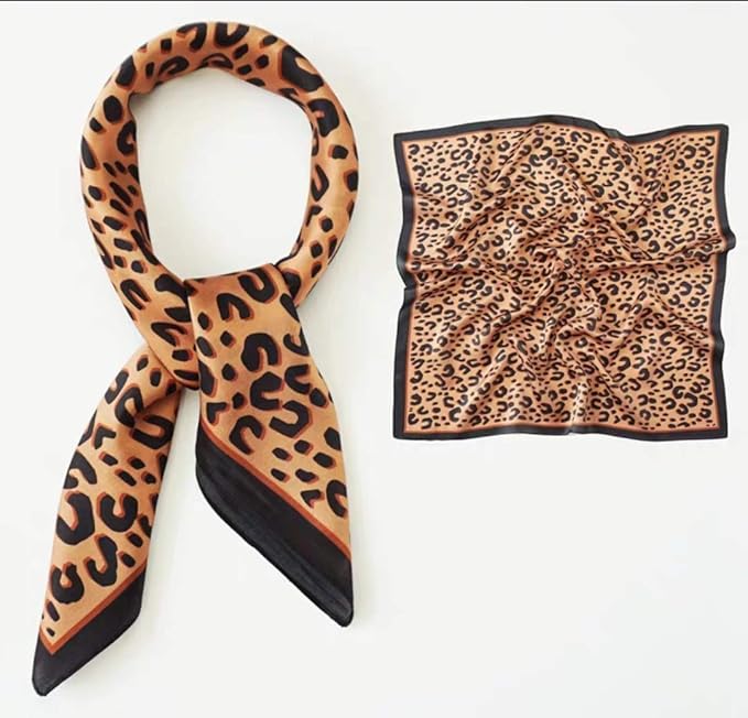ANDANTINO 100% Mulberry Silk Square Scarf for Hair-25.6" X25.6'' Women Men Natural Silk Neckerchief Digital Printed Headscarf