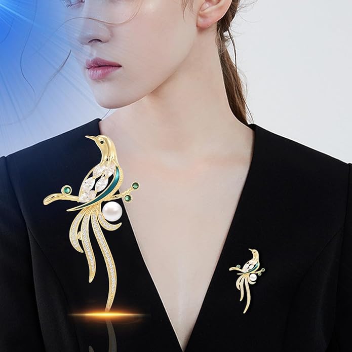 Animal Brooch for Women Girls 18k Gold Plated Animal Brooch Pin Rhinestone Animal Brooch Lapel Pin Jewelry Thanksgiving Day Birthday Wedding Gifts for Mom Wife