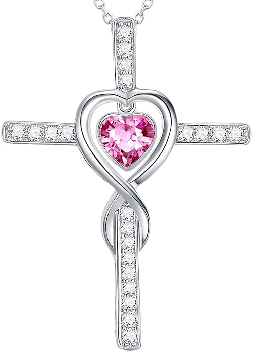 Dorella Love Infinity Christmas Jewelry for Women Birthday Gifts Wife Mom December January Birthstones Blue Topaz Garnet and More Stones Jewelry 925 Sterling Silver