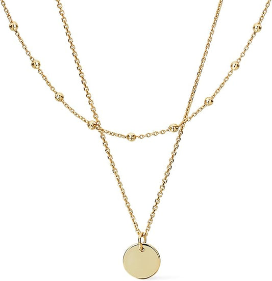 Ana Luisa Layered Necklaces for Women - Chic 14K Gold Plated Chains with Two Separate Necklaces for a Layered Look - Trendy Charm Necklace - Hypoallergenic & Tarnish-Free, Dainty Gold Chain Necklace