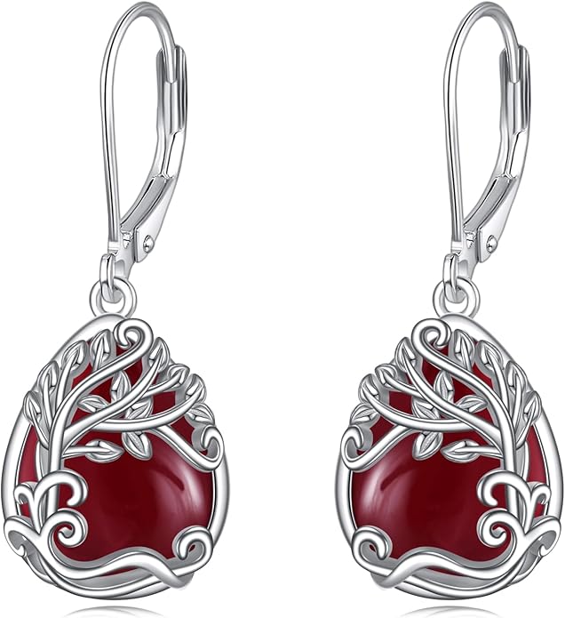 Moonstone Filigree Drop Dangle Teardrop Earrings 925 Sterling Silver Moonstone Leverback Earrings for Women Jewelry Gifts