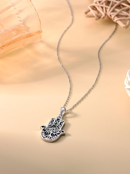 Seiyang 925 Sterling Silver Mustard Seed/Cross/Star of David/Triquetra Trinity Knot/Celtic/Claddagh Necklace Christian/Irish Jewelry Gifts for Women Mom Her