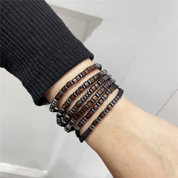 RINTOLER Morse Code Bracelets for Women Men Gifts for Her Best Friend Funny Inspirational Bracelets for Women Jewelry Adjustable Silk Beaded Wrap Bracelet