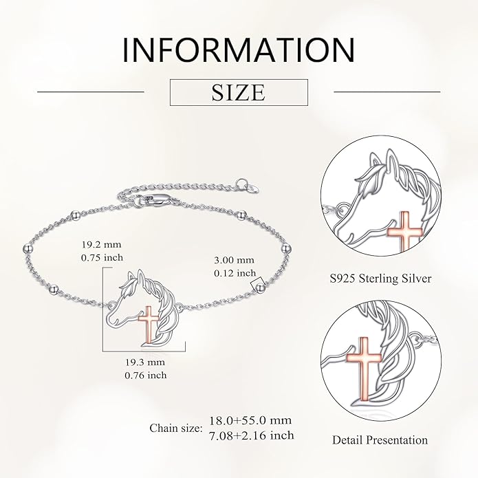 Animal Bracelet for Women 925 Sterling Silver Cat/Dolphin/Turtle/Horse Bracelet Jewelry Gifts