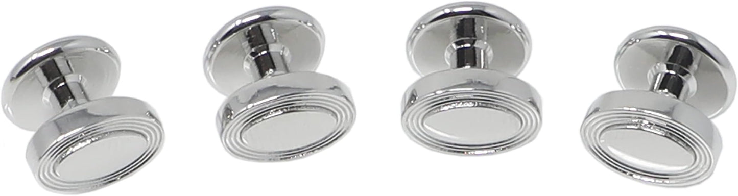 MENDEPOT Men Formal Wear Dress Shirt Cufflinks And Studs Set With Box Wedding Groom Groomsmen Gift