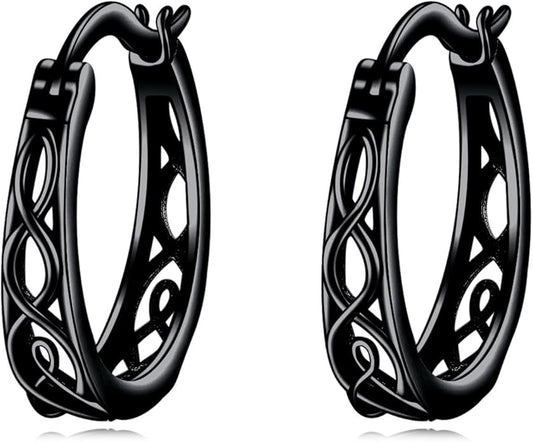 Sterling Silver Hoop Earrings Small Hoop Sun/Leaf/Triangle Huggie Earrings for Women Hypoallergenic