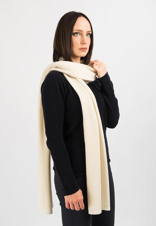 Dalle Piane Cashmere - 100% Cashmere Scarf - Made in Italy - Winter Neck Warmer (14" x 77") - Christmas Gift