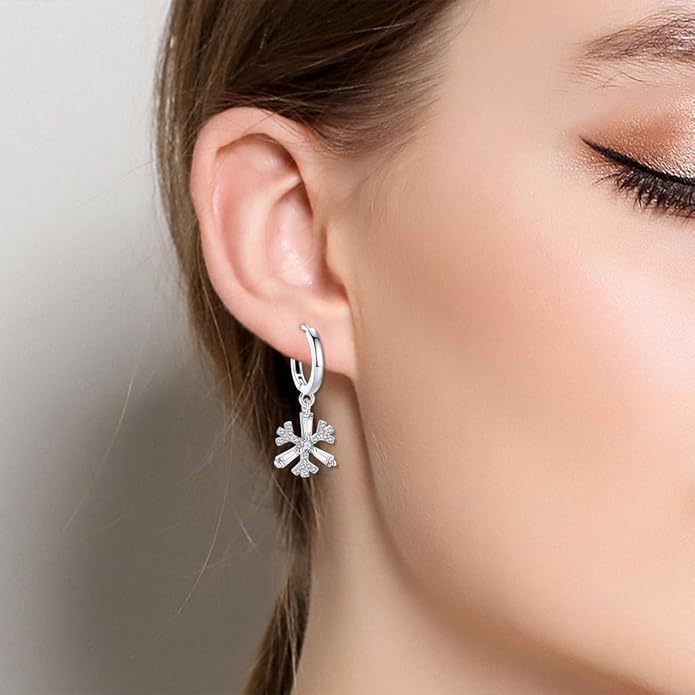 925 Sterling Silver Women Earrings, Sparkling Star and Moon Earrings, Various Hypoallergenic Earrings, Best Gift for Women
